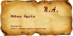 Méhes Ágota névjegykártya